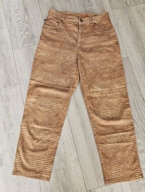 Lauren Ralph Lauren Snakeskin Print Straight Leg Pants Women's 6